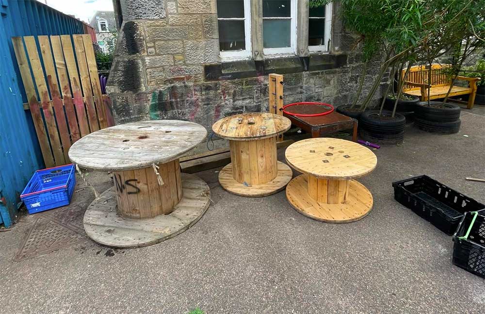 Cable Drum Recycled for the Local Community